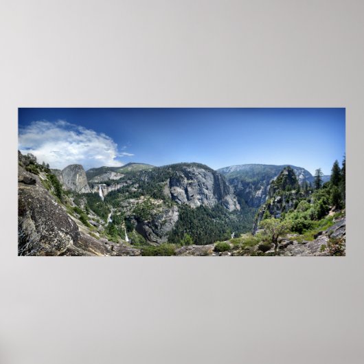 Nevada und Vernal Falls - Yosemite Poster (Vorne)