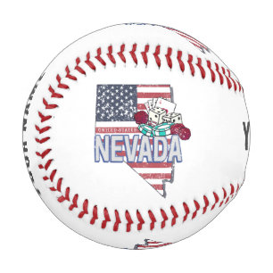 Nevada United Staaten Retro Map Vintag USA Casino Baseball