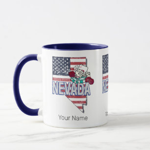 Nevada United Staaten Retro Map Vintag USA Casino Tasse