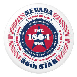 Nevada US Staat Red White Blue Typografy Keramikknauf