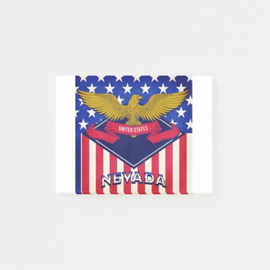 Nevada USA Flag Post-it Klebezettel (Vorderseite)