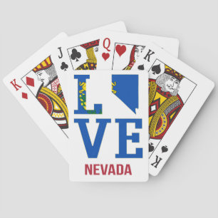 Nevada USA Staat Liebe Spielkarten
