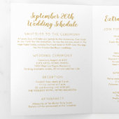 Nevada Vegas Guest Wedding Welcome Schedule Dreifach-gefaltete Programmkarte (Innen Erste Seite)