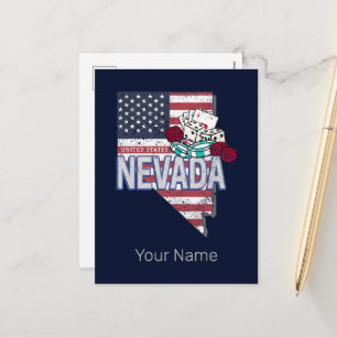 Nevada Vereinigte Staaten Retro-Karte Vintage USA Feiertagspostkarte