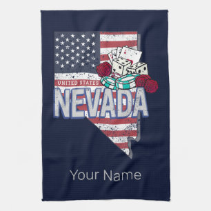 Nevada Vereinigte Staaten Retro-Karte Vintage USA Geschirrtuch