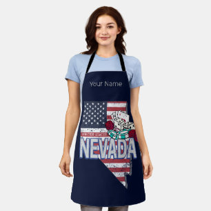 Nevada Vereinigte Staaten Retro-Karte Vintage USA  Schürze