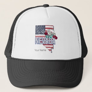 Nevada Vereinigte Staaten Retro-Karte Vintage USA Truckerkappe