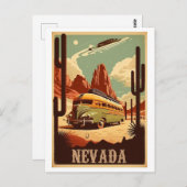 Nevada Vintage Travel Art Collection Postkarte (Vorne/Hinten)