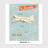 Nevada Vintages Reiseplakat Aufkleber (Blatt)