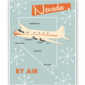 Nevada Vintages Reiseplakat Aufkleber (Vorderseite)