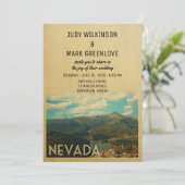 Nevada Wedding Einladung Vintag Mitte des Jahrhund (Stehend Vorderseite)