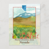 Nevada Weihnachten Winter Wüste Wasserfarbe (Vorderseite)