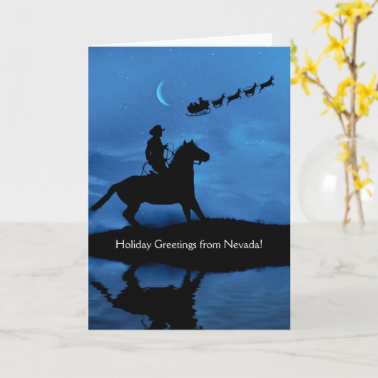Nevada Weihnachtskarten mit Cowboy und Pferd Karte (Gelbe Blume)