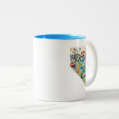 Nevada Wildblumen Zweifarbige Tasse (VorderseiteRechts)