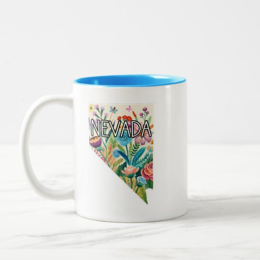 Nevada Wildblumen Zweifarbige Tasse (Links)