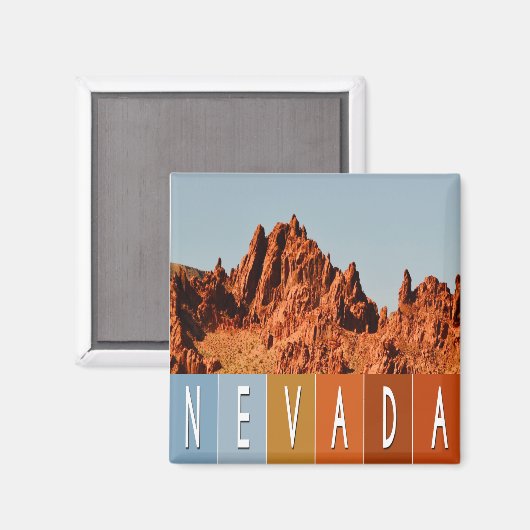 Nevada Wüste Magnet (Vorderseite/Rückseite)
