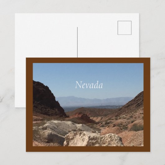 Nevada Wüste Postkarte (Vorne/Hinten)
