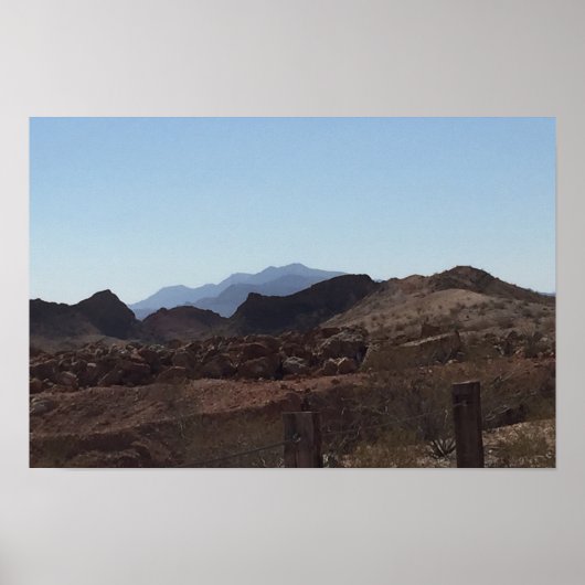 Nevada Wüstengebirge Poster (Vorne)