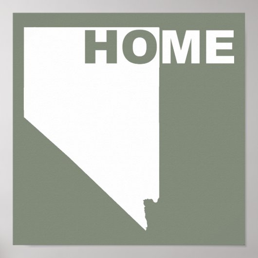 Nevada Zuhause weg vom Staat Poster-Zeichen Poster (Vorne)