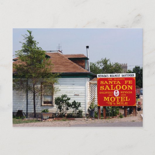 "Nevadas Gemeiner Barkeeper." Goldfield Nevada Postkarte (Vorderseite)