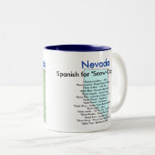 Nevadasymbole u. -karte zweifarbige tasse (VorderseiteRechts)