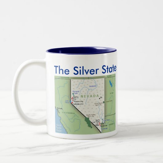 Nevadasymbole u. -karte zweifarbige tasse (Links)