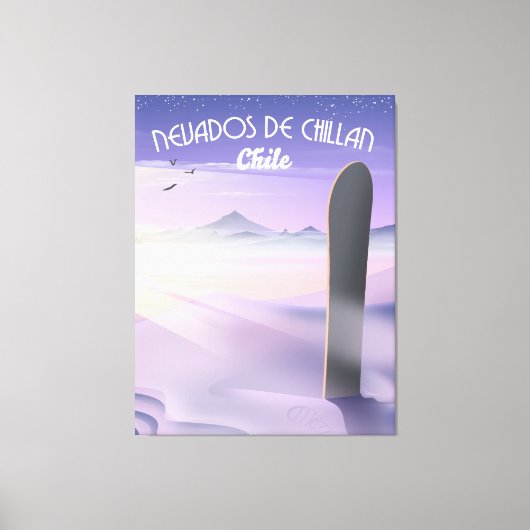 Nevados de Chillan, Chile Snowboarder Poster. Leinwanddruck (Vorderseite)