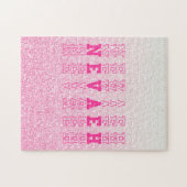 Nevaea Niedlich Pink Custom Girly Name Puzzle (Horizontal)