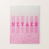 Nevaea Niedlich Pink Custom Girly Name Puzzle (Vertikal)
