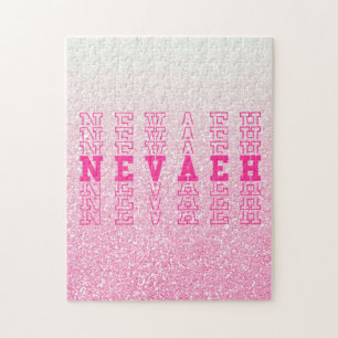 Nevaea Niedlich Pink Custom Girly Name Puzzle