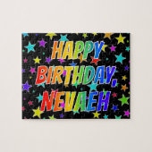 "NEVAEH" First Name, Fun "HAPPY BIRTHDAY" Puzzle (Horizontal)