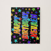 "NEVAEH" First Name, Fun "HAPPY BIRTHDAY" Puzzle (Vertikal)