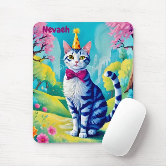 NEVAEH ~ GEBURTSTAG Katze ~ Niedlich! ~ Mousepad (Mit Mouse)