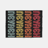 Nevaeh Gift Name Personalisiert Retro Vintag 80er Fleecedecke (Vorderseite (Horizontal))