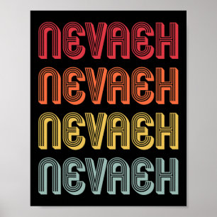Nevaeh Gift Name Personalisiert Retro Vintag 80er Poster