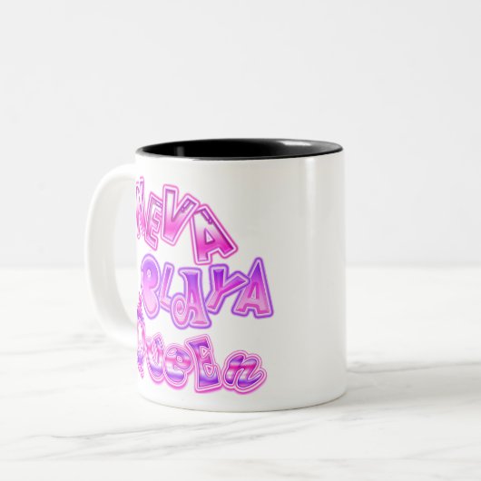 Nevaplayatext Zweifarbige Tasse (Vorderseite Links)