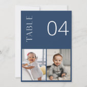 NEVE Blue Childhood Foto Tischnummer Card (Vorderseite)