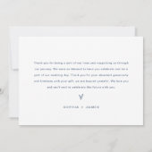 NEVE Navy Blue Foto Hochzeit Danke Karte (Rückseite)