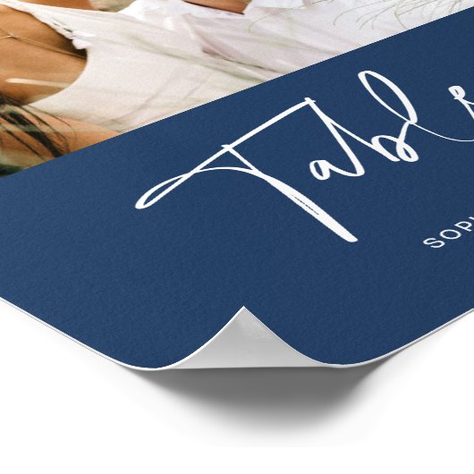 NEVE Navy Blue Foto Tischnummer 8x10 Poster (Ecke)