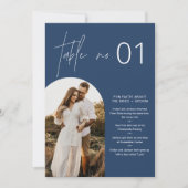 NEVE Navy Foto Tischnummer mit Fun Facts 12x18 (Vorderseite)