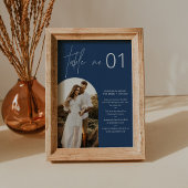 NEVE Navy Foto Tischnummer mit Fun Facts 12x18