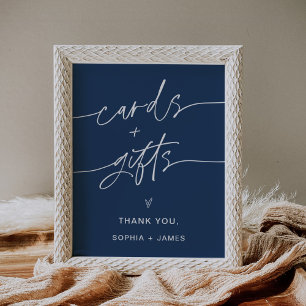 NEVE Navy Karten und Geschenke Hochzeitszeichen Poster