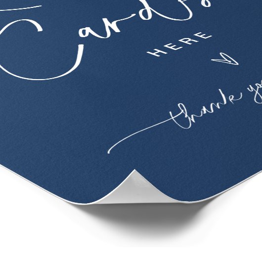 NEVE Navy Rezept Card Signature - Verlass Dein Rez Poster (Ecke)