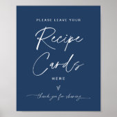 NEVE Navy Rezept Card Signature - Verlass Dein Rez Poster (Vorne)