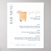 NEVE Signature Drink Wedding Bar Menu Signature-Ze Poster (Vorne)