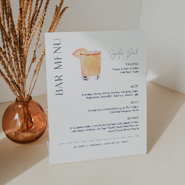 NEVE Wedding Bar Menu, Signature Drink Sockelschild