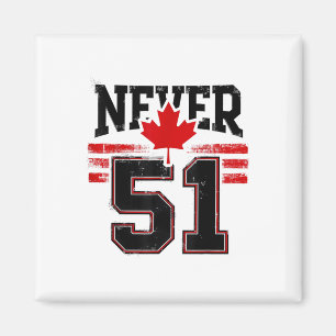 Never 51 Kanada Ahornblatt Vintage abgenutzt Cana Magnet