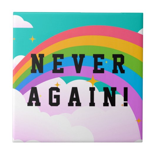 NEVER AGAIN FLIESE (Vorderseite)