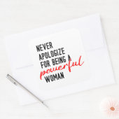 Never Apologize For Being A Powerful Woman Sticker (Umschlag)