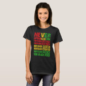 Never Apologize Your Black History Month African A T-Shirt (Vorne ganz)